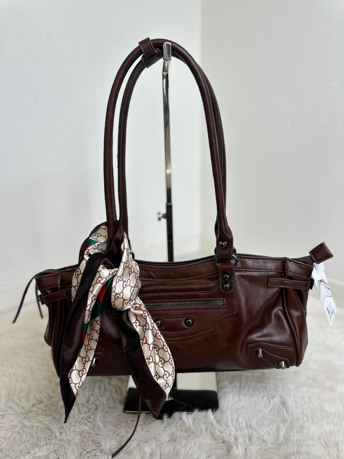 MALIA SCARF SHOULDER BAG – Braun