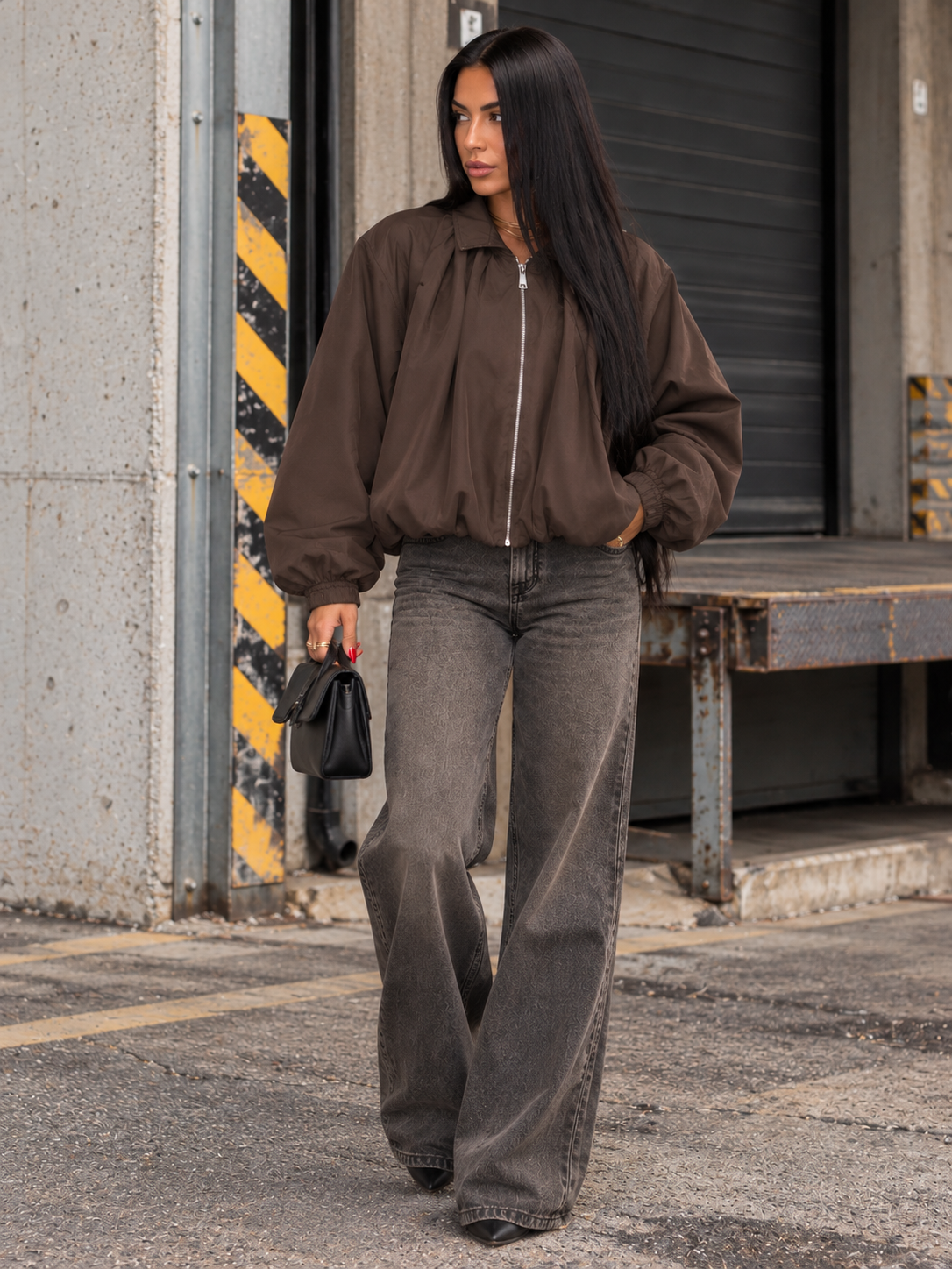 Sienna Urban Bomber Jacket – Braun