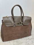 CASSIA SUEDE TOTE BAG – Braun