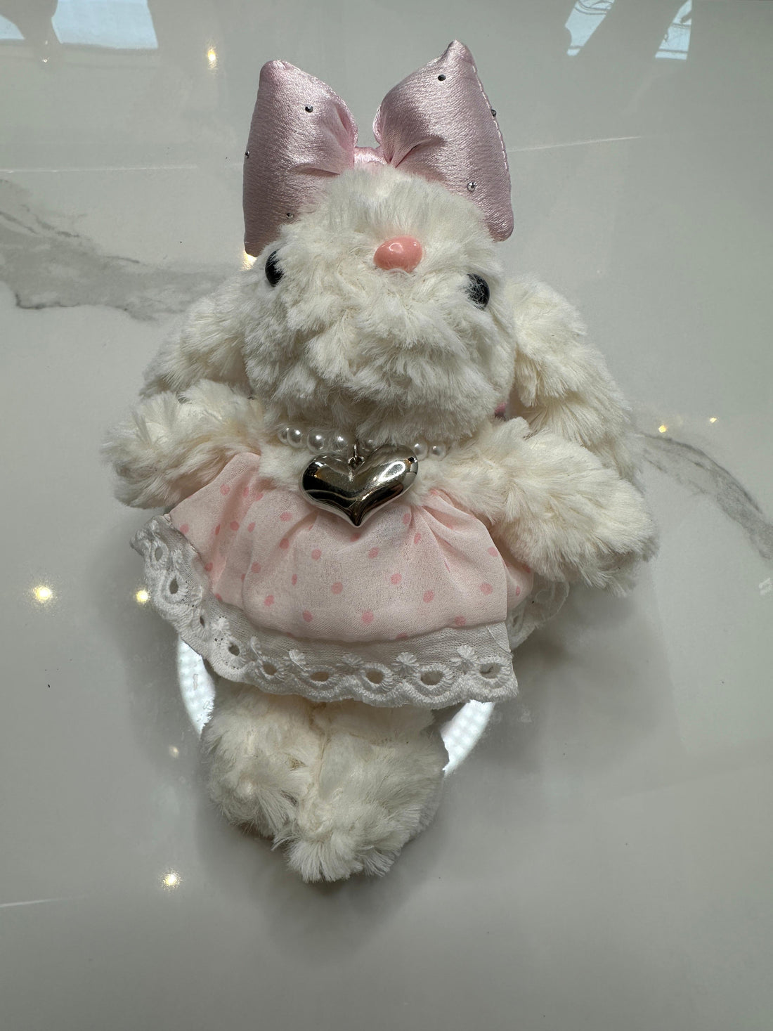 BELLA WHITE PLUSH CHARM