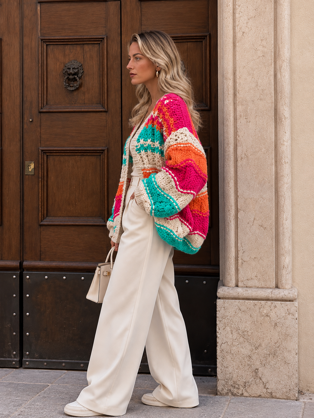 Santorini Oversize Knit Cardigan