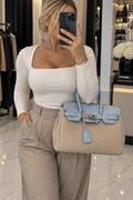 LORINA TWO-TONE HANDBAG
