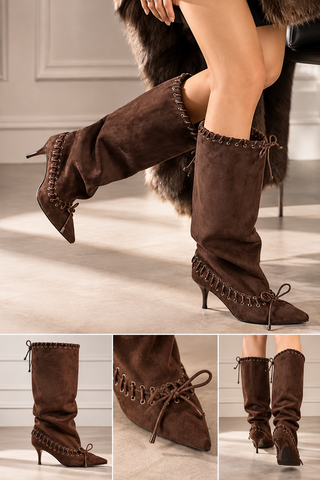 Laced Muse Stiefel – Braun