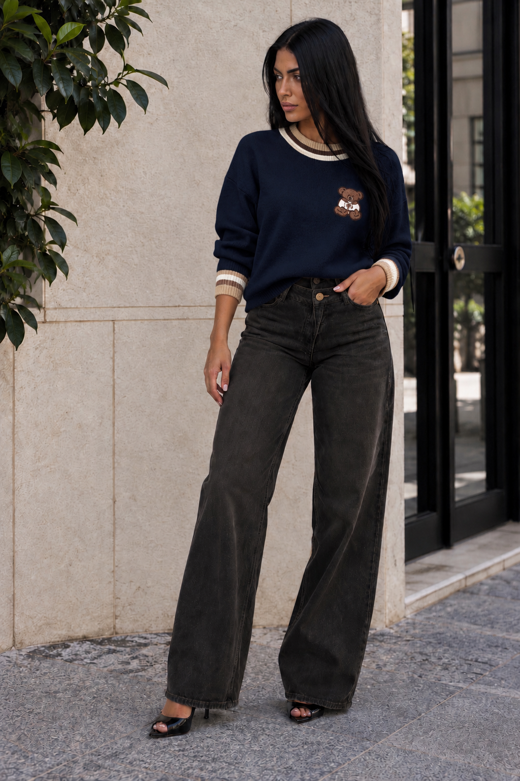 Teddy Club Sweater – Blau