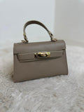 AMINA STRUCTURED HANDBAG – Taupe