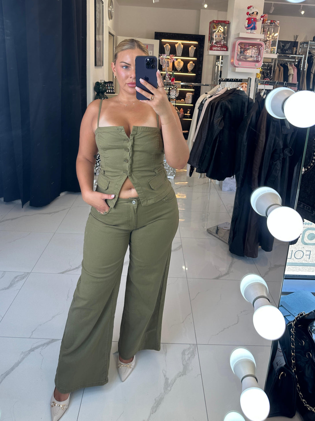 LENA TWO-PIECE SET – Olive