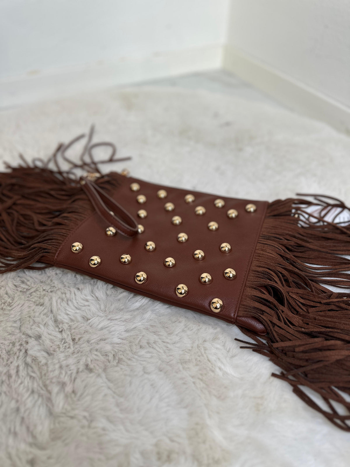 MELINA FRINGE STUD BAG