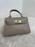 AMINA STRUCTURED HANDBAG – Beige
