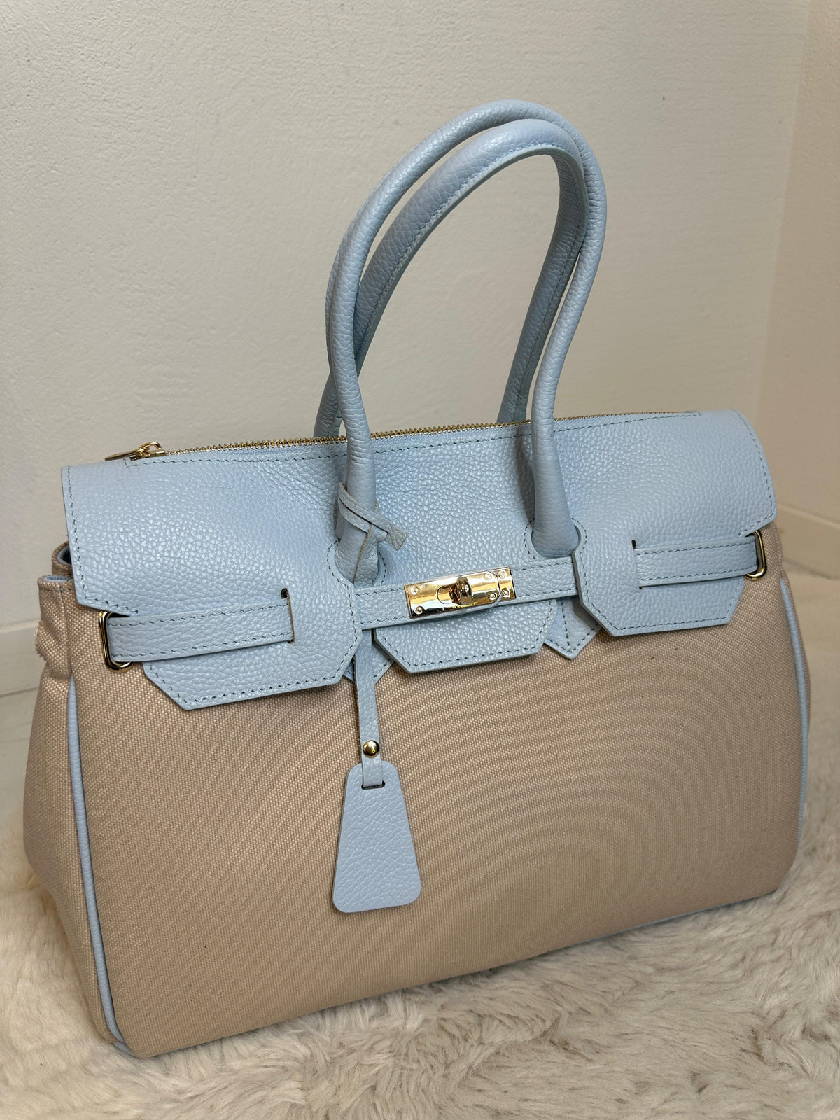 LORINA TWO-TONE HANDBAG
