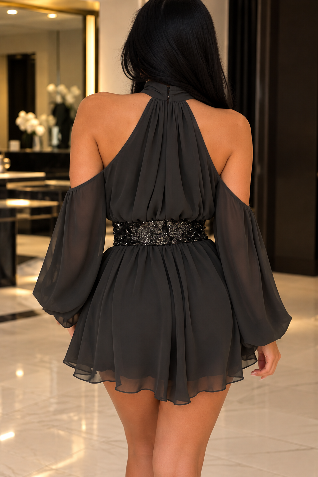 CELESTE GLAM – Chiffon Playsuit