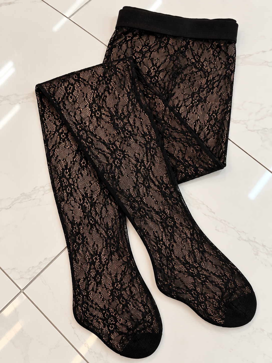 Lace Illusion Thermo Tights
