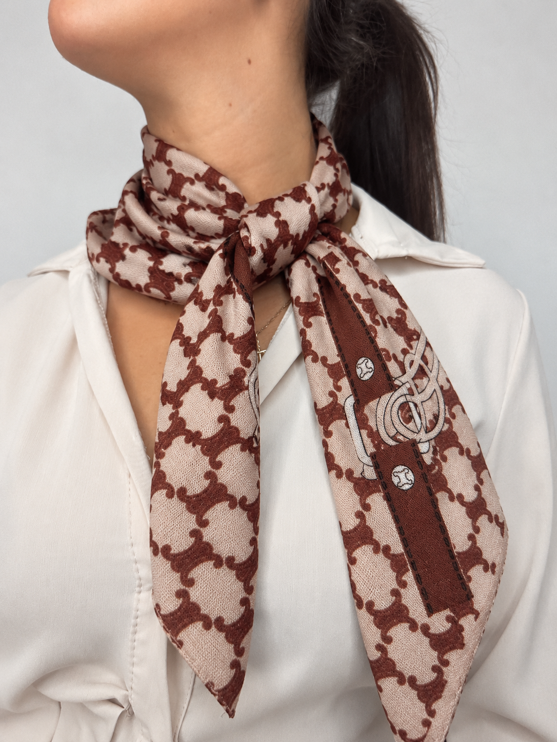FOULARD by Luxury JR – Braun/Beige