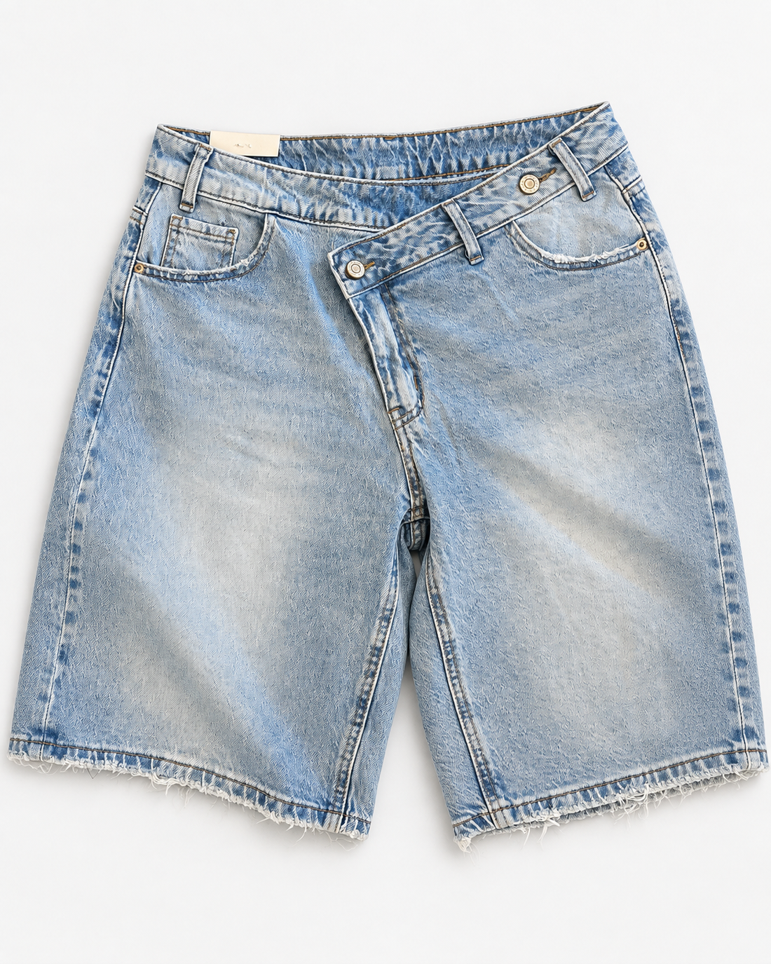 KAIA BLUE LONG DENIM SHORTS