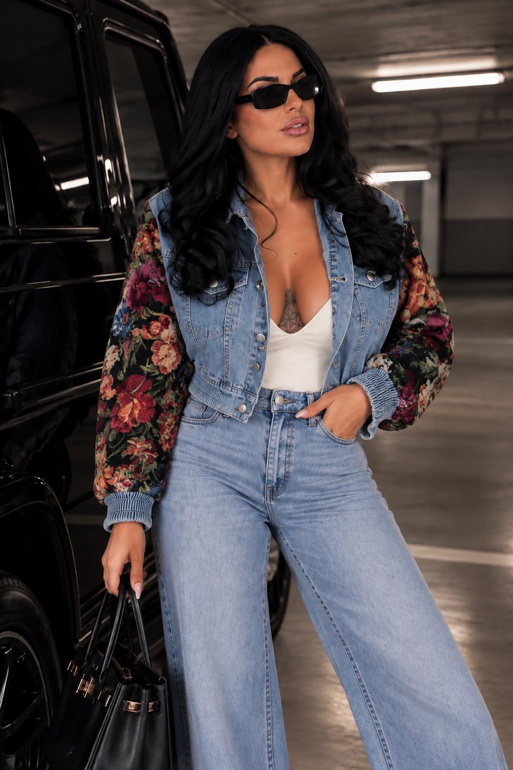 Joara Denim Jacket – Schwarz
