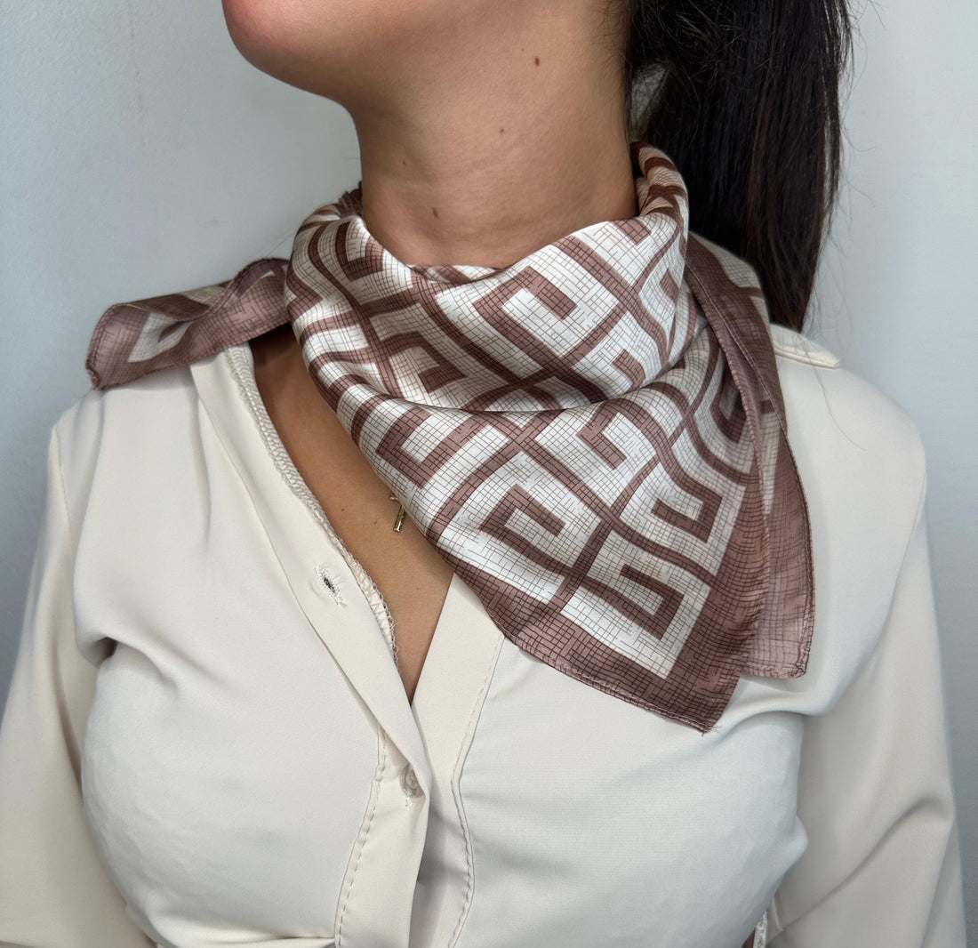 FOULARD by Luxury JR – Braun/Weiss