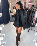 Croc Leather Blazer