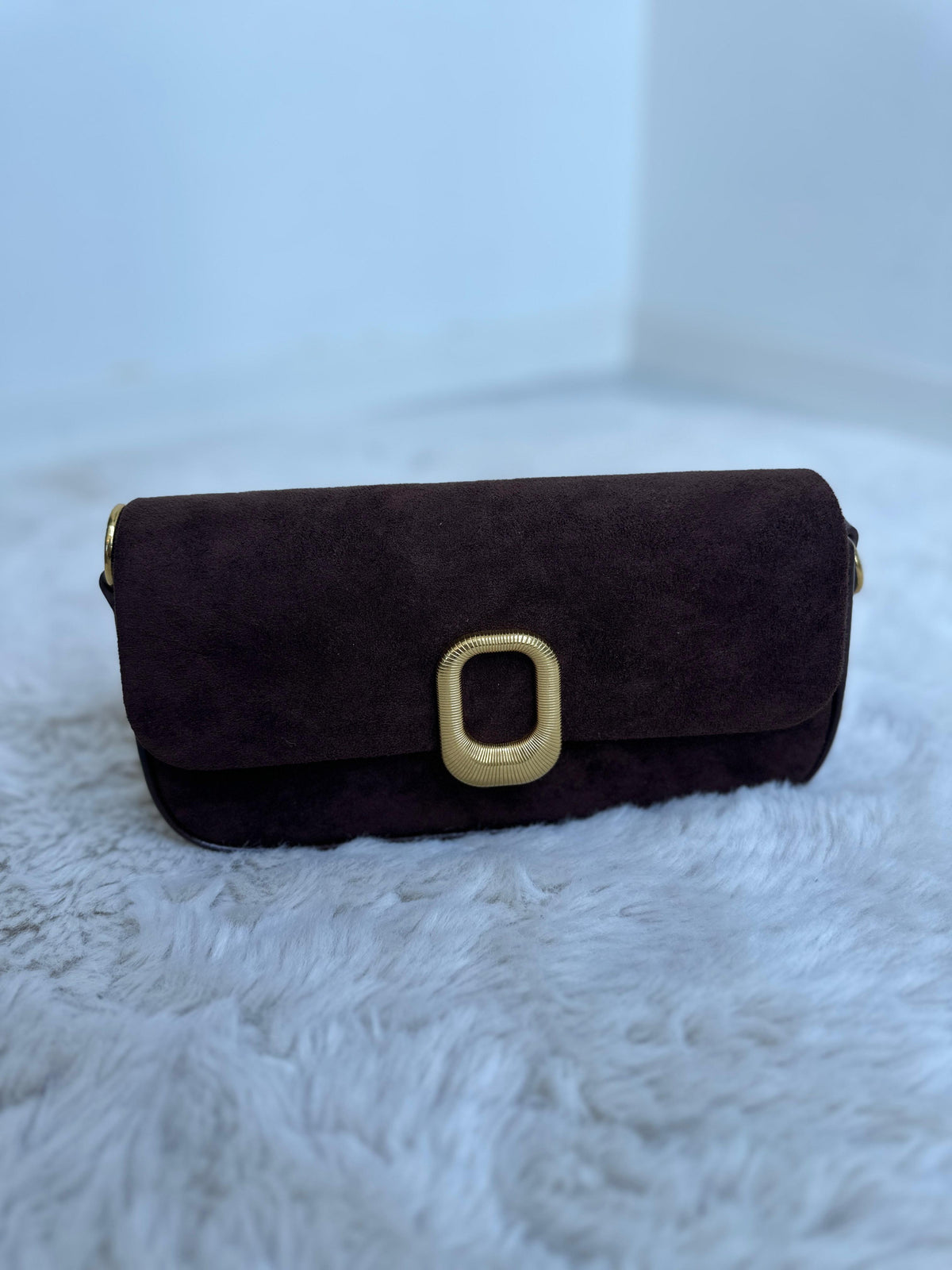 MIRELLA SUEDE BUCKLE BAG – Bordeaux