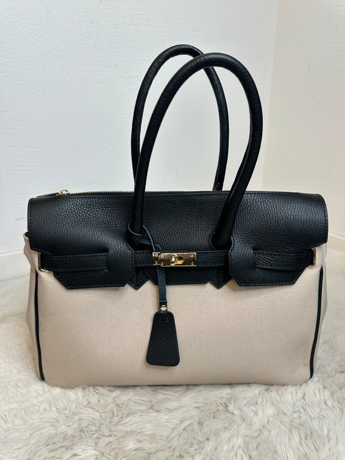 LORINA TWO-TONE HANDBAG