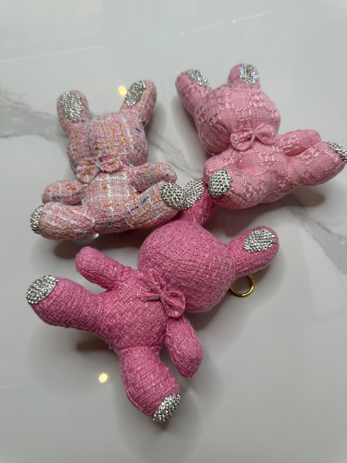 BUNNY PINK PLUSH CHARM